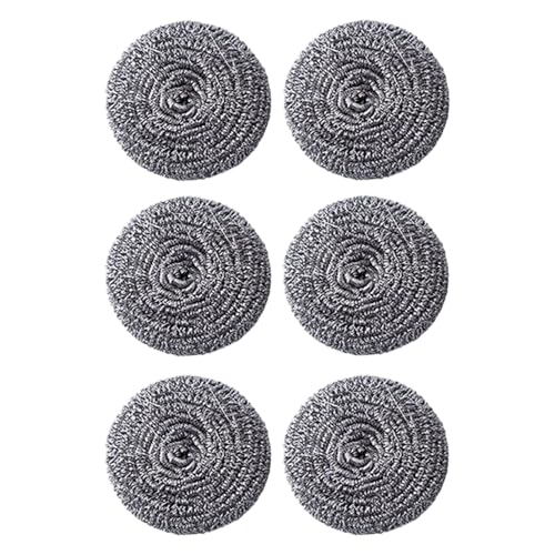 Scrubber De Acero Inoxidable: Limpiador De Lavavajillas, Sporner De Olla | 6 Piezas Padres Resistentes Al Calor Del Tazón Estufa De Baño Barbacoa Para Acampar En Casa Restaurante Sartén Herramienta De