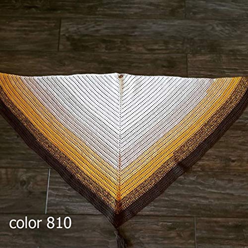 Cake Gradient Soft Cotton Yarn For Hand Knitting Crocheting Multicolor Summer Shawl Baby Blanket Color Changing 9.88 Uncia/984 Yards (801) #TOP6