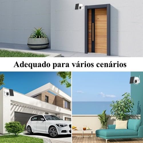 Camera De Segurança Solar Externa 360° Speed Dome Prova D'água Visão Noturna