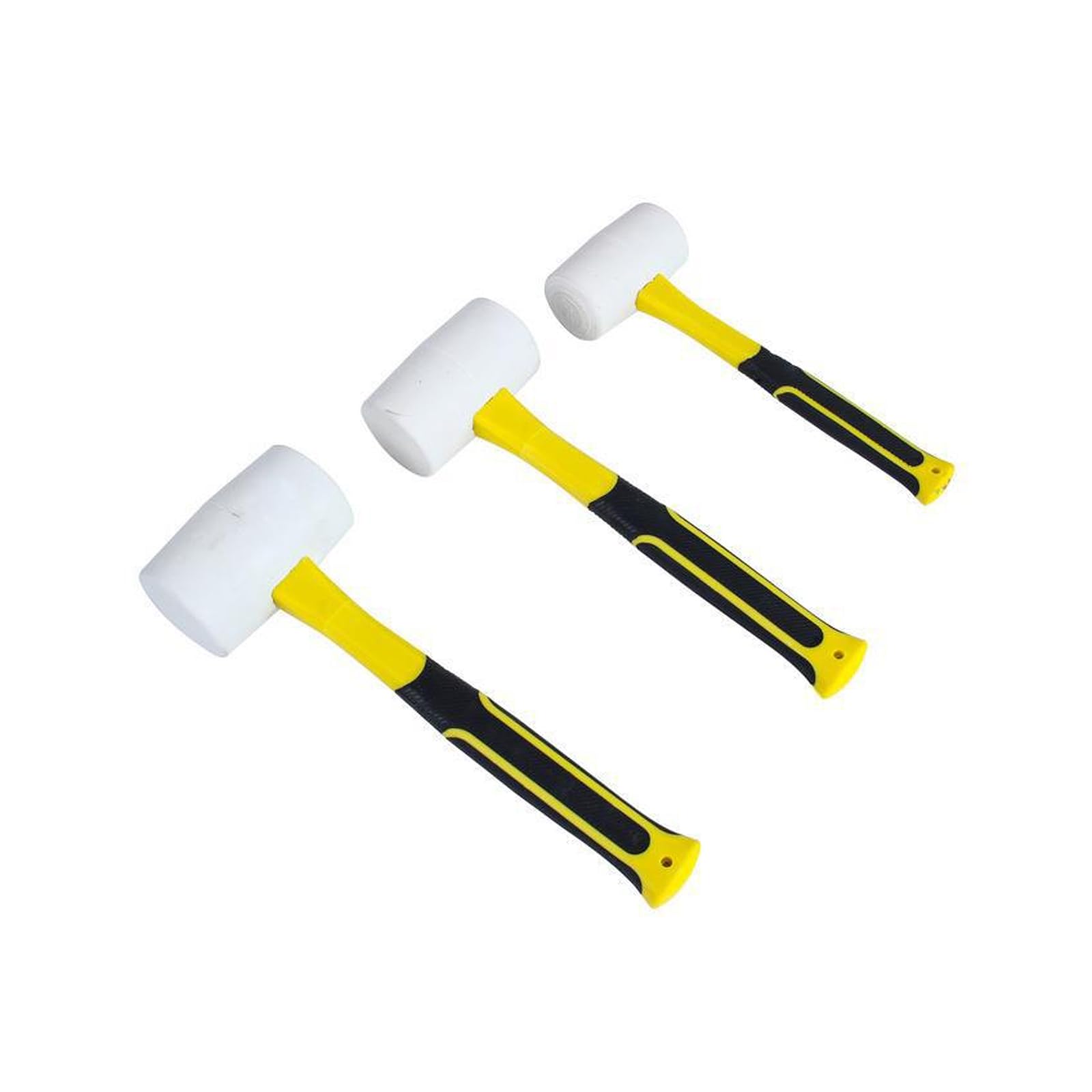 Manico Ergonomico in Fibra Vetro Martelli in Gomma Bianca Assorbimento degli Urti da 5 kg Ideale per Montaggio Mobili E in Gomma Precise per Montaggio Mobili