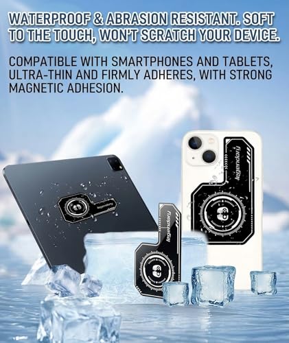 Image of 2-3PCS Cooling Pad, Cooling Pad for Mobile, Mobile Cooler, Phone Cooler for Extended Gaming Sessions, Phone Cooler for Heavy Smartphone Usage (2pcs(Black) B)