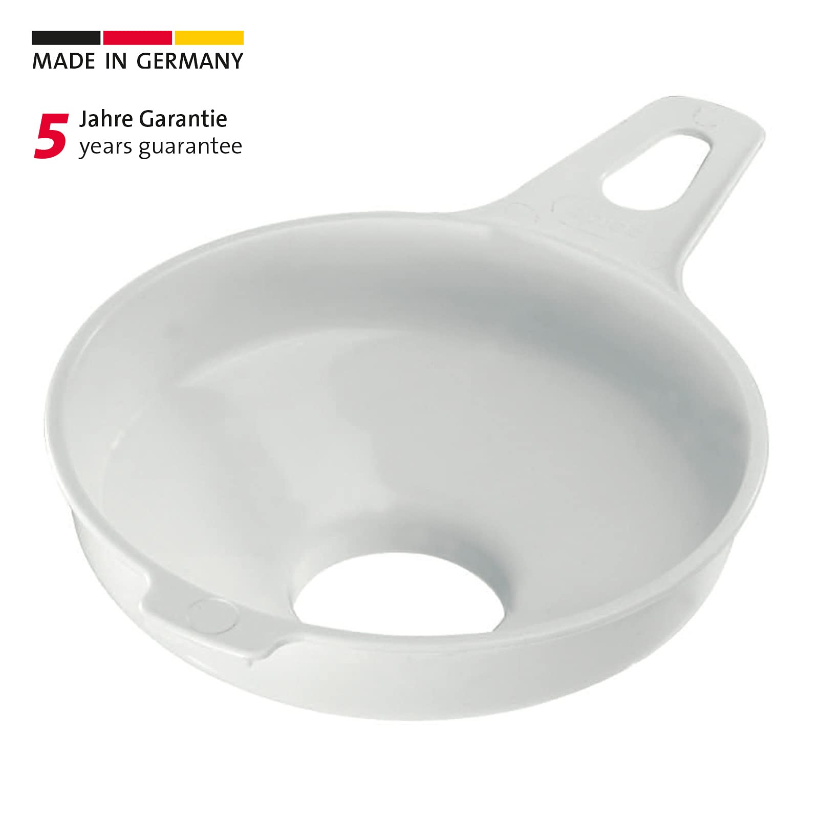 Westmark Einkoch-Set, 1 Passiermaschine/Passe-vite mit 2 Lochscheiben + 1 Einmach-/Marmeladen-Trichter, ABS/PP/Rostfreier Edelstahl, Weiß/Rot, 119622E6