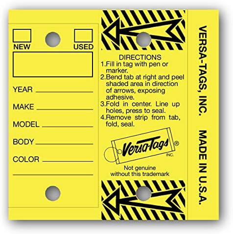 Amazon.com : Versa-Tags Genuine Key Tags - Half-Pack - 125 Key Tags ...