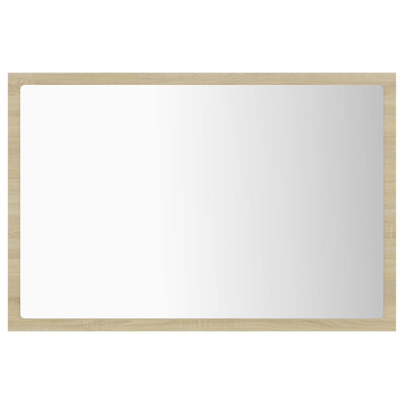 Gecheer Specchio da Bagno LED, Illuminazione Moderna Regolabile RGB 60x8,5x37 cm Acrilico Rovere Sonoma for Bagno Camera da Letto Ingresso