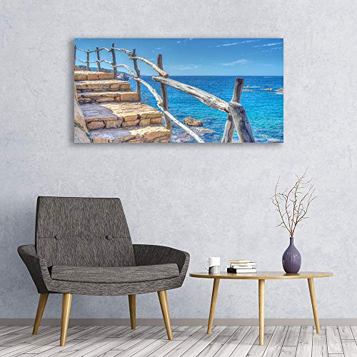 Escaliers architecture de la mer tableau déco mural moderne résistant