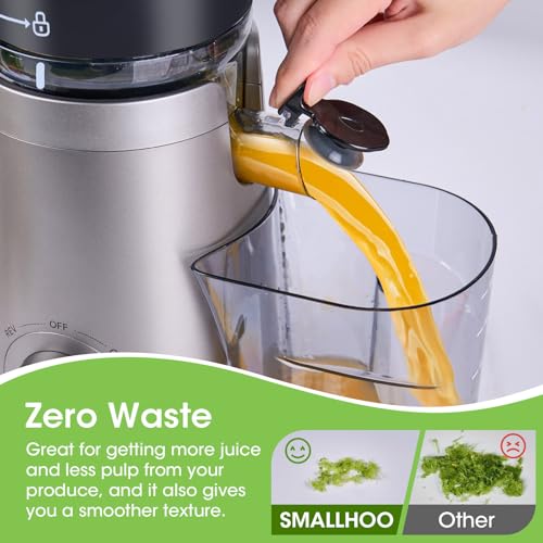 Juicer Machines, 5.8" Wide Feed Chute Cold Press Juicer for Whole Vegetables & Fruits, High Juice Yield, BPA Free (Slivery) - Image 4