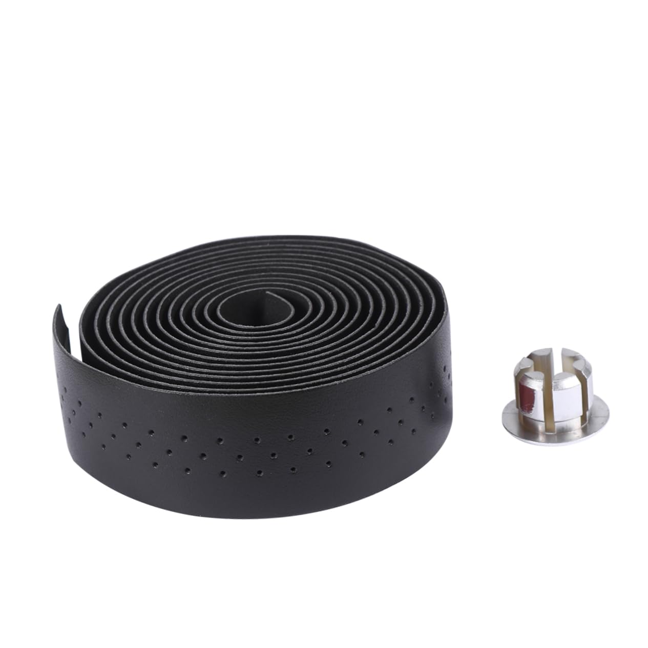 Yardwe 3sets Nastro Manubrio Pu Pelle Con Assorbimento Degli Urti Design Antiscivolo Facile Da Installare Per Bici Da Strada e Mountain Bike Nero
