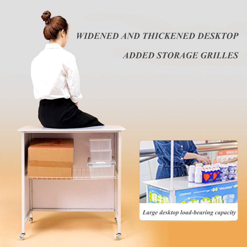 Faltbarer Pop-Up-Podium-Tisch Mit Lagerregal-Tragbarer Ausstellungs-Gegen-Ausstellungsständer Für Messe-Rezeptions- und Einzelhandels-Bar-Werbungs-Banner-Banner-effizientes Design-leichtes Trage-Reise