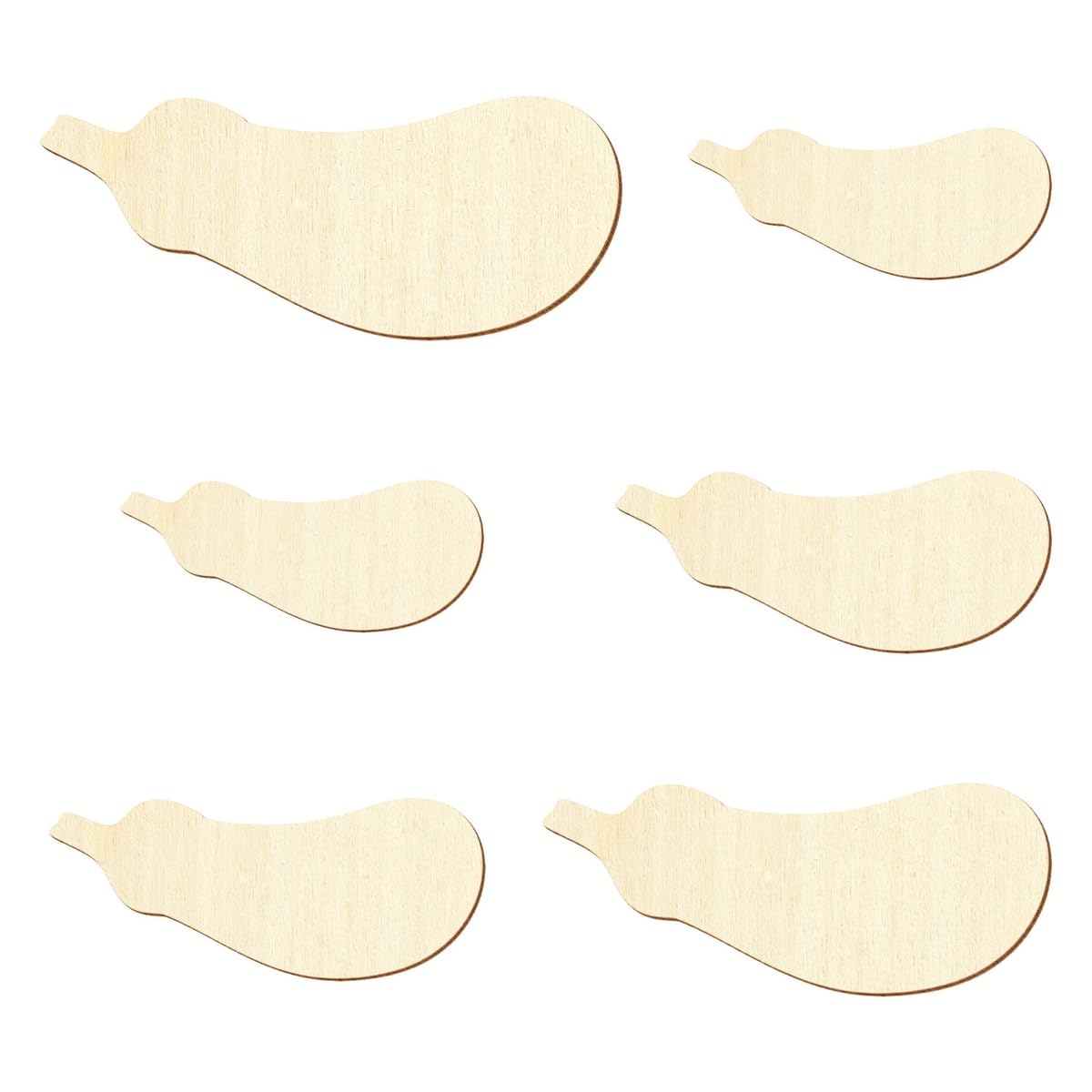 Holz Aubergine - Deko Zuschnitte 3-50cm, Größe:49cm, Pack mit:50 Stück