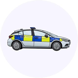 Azeeda 24 x 'UK Police Car' Stickers - for Crafts, Scrapbooking and Labelling (SK00053058)