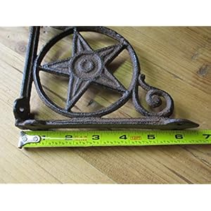 Vintage 12 cast iron star brackets garden braces shelf bracket rustic corbels primitive  urban country home decor