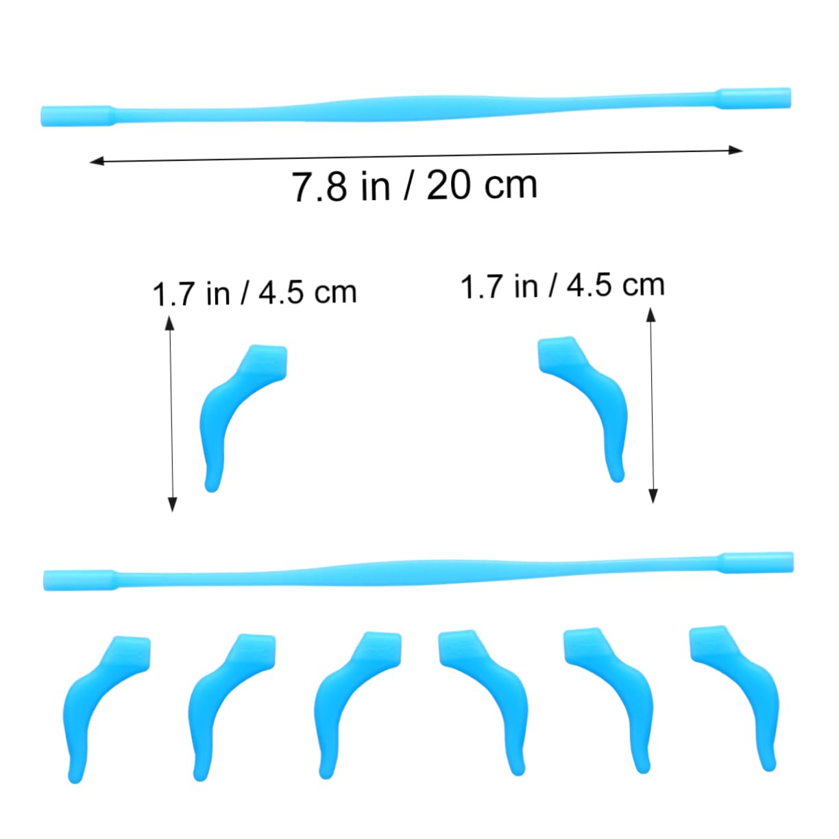 VILLCASE Boys and Girls Eyeglass Retainer Set 5 Pairs of Silicone Hooks for Secure Glasses Wear