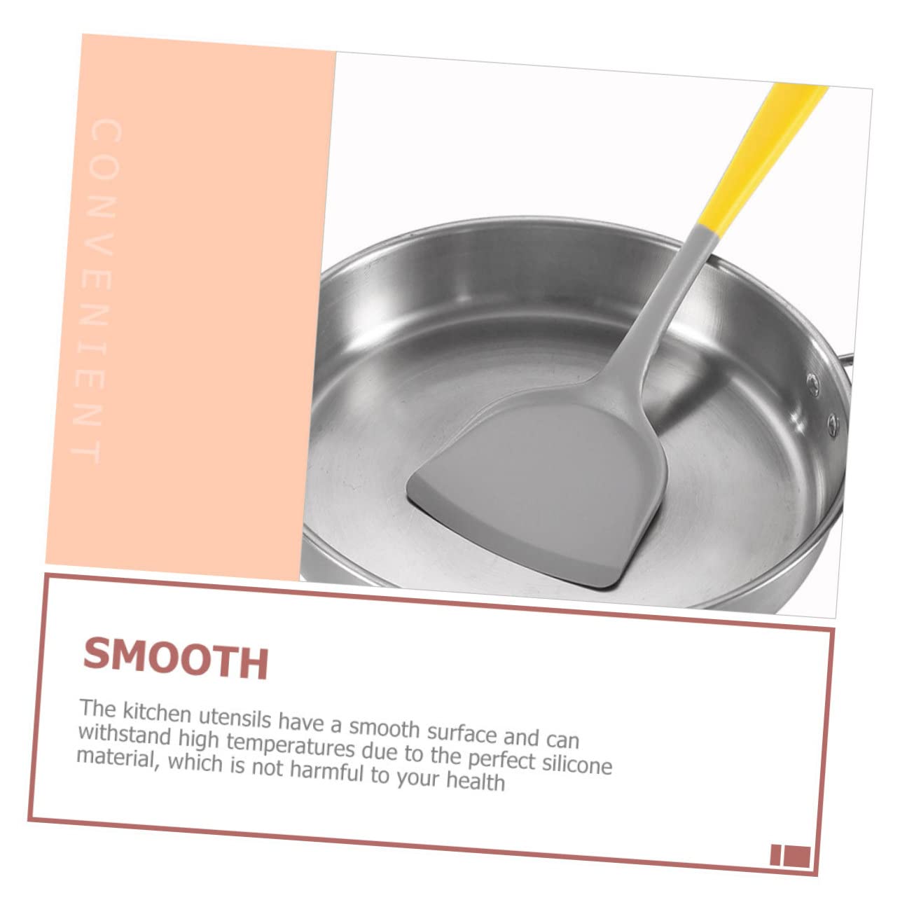 Ipetboom Utensili da Cucina in Silicone Utensili per Pentole Antiaderenti Spatola da Cucina Cucchiaio da Zuppa per Appendere Manico Termoisolante Facile da Usare