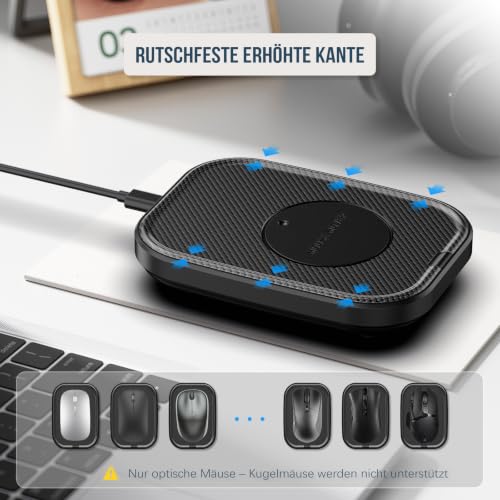 Yonktoo Mouse Jiggler, Mouse Mover und Mausbeweger für Homeoffice, mit 1,5 m USB-A-auf-USB-C-Kabel, EIN-/Ausschalter… – Ansicht 3