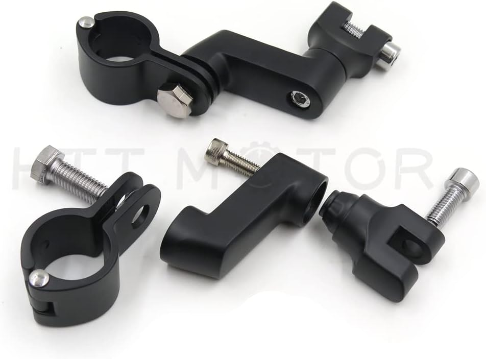 HTTMT Highway Offset Foot Peg Mounts 25mm 1" Engine Guard Compatible with H-D Hond
