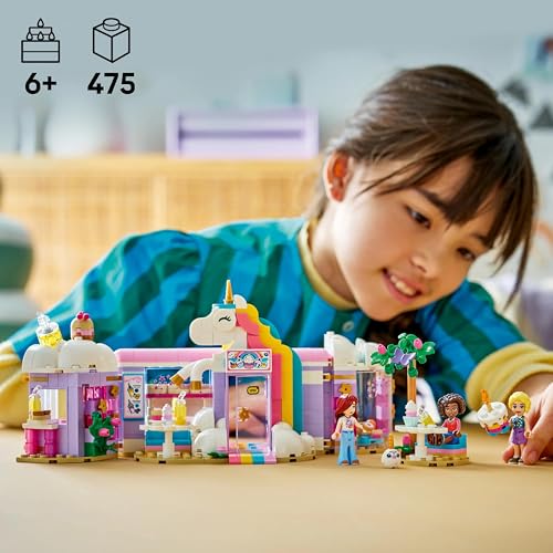 Image of LEGO Friends Unicorn Dream Cafe Building Set - Pretend Play Unicorn Toy with 3 Minidolls - 42684