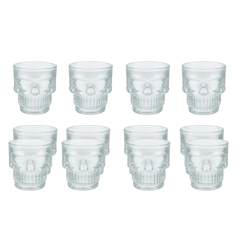 Lot de 4 verres à shot en verre 40 ml pour tequila, whisky et spiritueux (12)