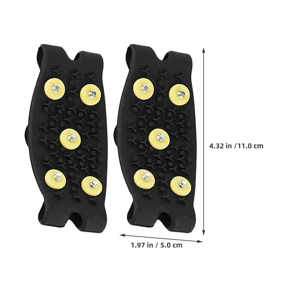 Healvian Garras de hielo para raquetas de nieve y hielo Andadores antideslizantes para crampones Robusta protección contra tracción de Tpe Personalizable Niño Niña Pinchos de hielo para Senderismo