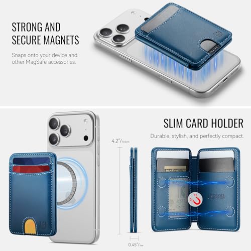 Usroom for Magsafe Wallet Magnetic RFID Blocking Card Holders, Blue by Usroom - Used condition - Image 5