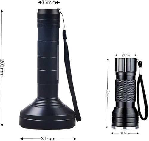 Miniatura 2 de Linterna UV de luz negra, 128 LED de 395 nm, súper brillante, para perros, gatos, mascotas, orina, detección de manchas secas, con mini 21 linternas