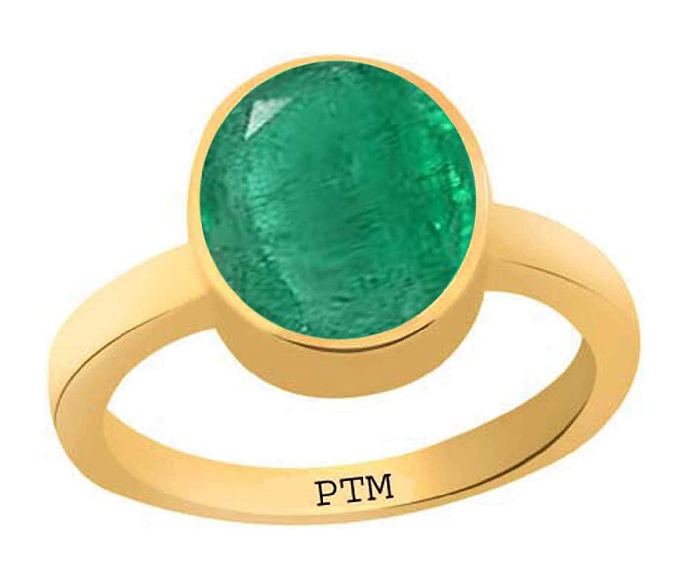 Ptm Panchdhatu (5 Metals) Emerald (Panna) 5.25 Ratti or 4.8 Cts Certified Gemstone 22 k Gold Plated Ring for Men & Women (B01LY7W8GM) Amazon Price History, Amazon Price Tracker