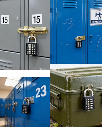 Image of Push Button Combination Locks, 2pcs | 10 Digit, 5 Digit Locking Mechanism, For Gym or Sports Locker, Case, Toolbox, Fence, Hasp Cabinet