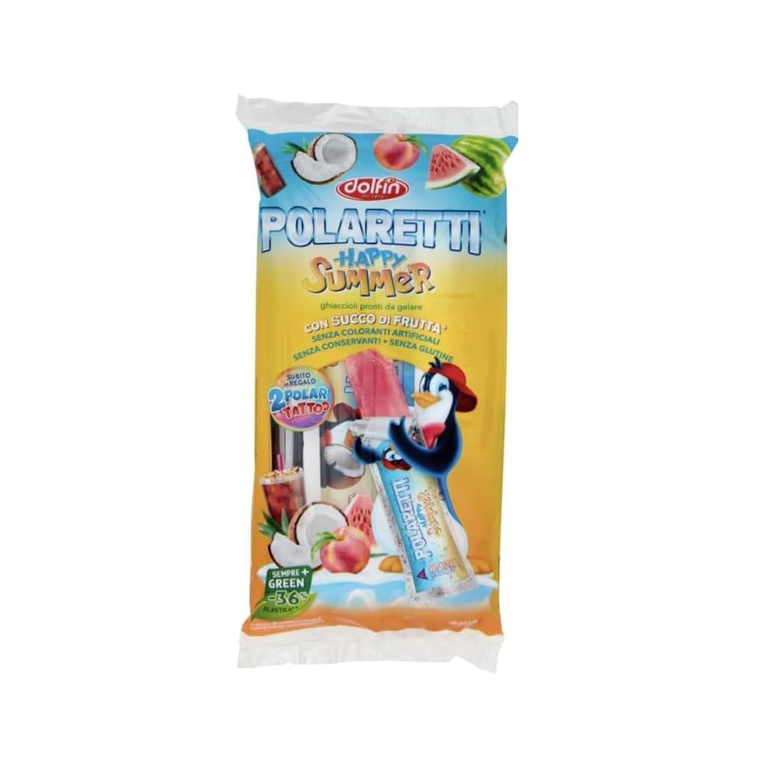 Polaretti - Ghiaccioli pronti da gelare in vari gusti assortiti con sorpresa - 6 cfz. da 10 pz. (Summer)