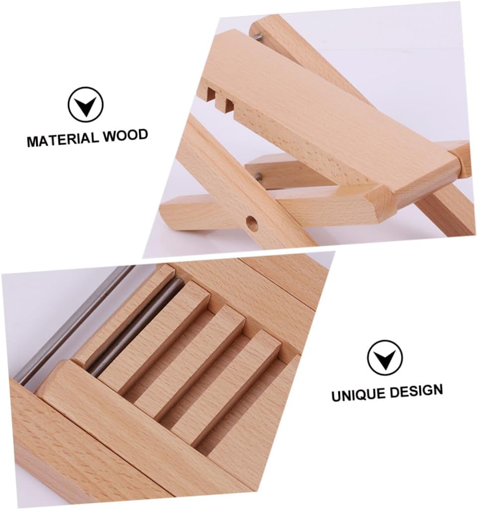 BESTonZON Sturdy Wooden Guitar Pedal Stool Footrest 4 Gear Height Adjustment for Guitar Players