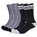 5 Paires Chaussettes Homme Épaisses Doux et Confortables Chaussettes Moelleuses Pantoufle Doux Chaussettes Maison Chaudes Thermiques pour Homme Femme(taille unique/gris noir)