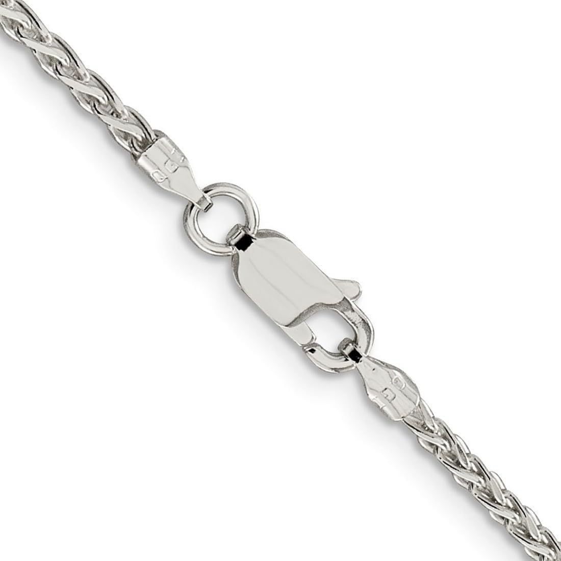 JewelryWeb 925 Sterling Silver D Cut Spiga Chain Necklace Chain-Necklace for Women and Men in Choice of Lengths - Image 4