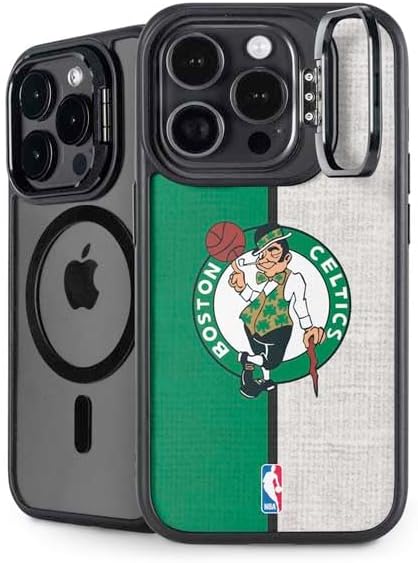 Skinit Kickstand Phone Case Compatible with iPhone 14 Pro - Officially Licensed NBA Boston Celtics Canvas Design