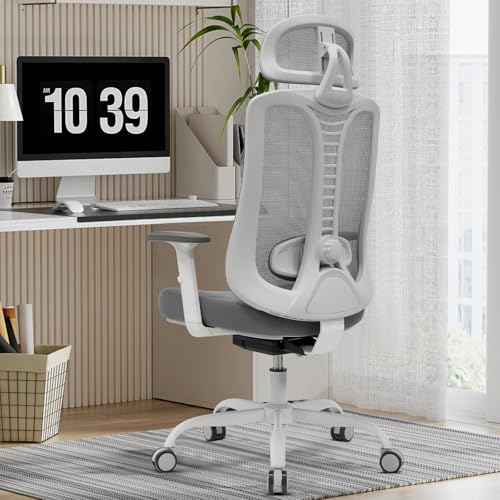Magic Life Silla de Oficina ergonómica, Silla de Escritorio Ajustable de 4 Engranajes,reposacabezas 3D y cómoda Silla de...