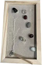 Jardim Zen Japonês Feng Shui Madeira Meditação Yoga 15x25cm