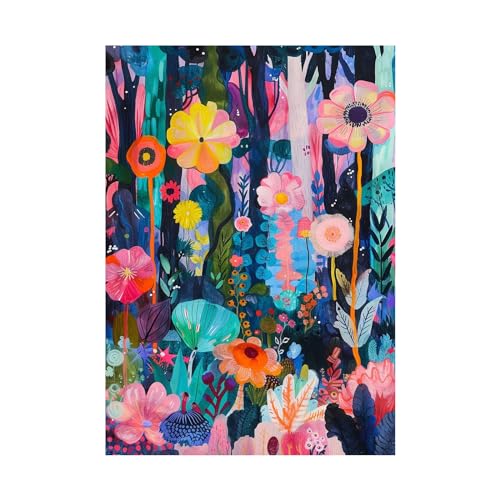 Tableau decoration murale aquarelle moderne 80x120cm sans cadre WODJEM