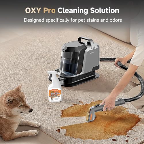 Image of Uwant Carpet Cleaner Machine with Steam&Hot&Cold Water Models 18Kpa Powerful Suction Upholstery Cleaner Machine with Pet Pro Cleaner for Pets, Carpet Steam Cleaner Set of 1