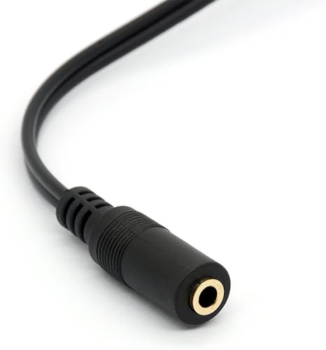 Miniatura 3 de Cable divisor estéreo de 0.138 in hembra a doble RCA Phono Stereo Cable 3.5 Jack Socket a 2RCA adaptador de audio Cable extensor 8 pulgadas7.9 in