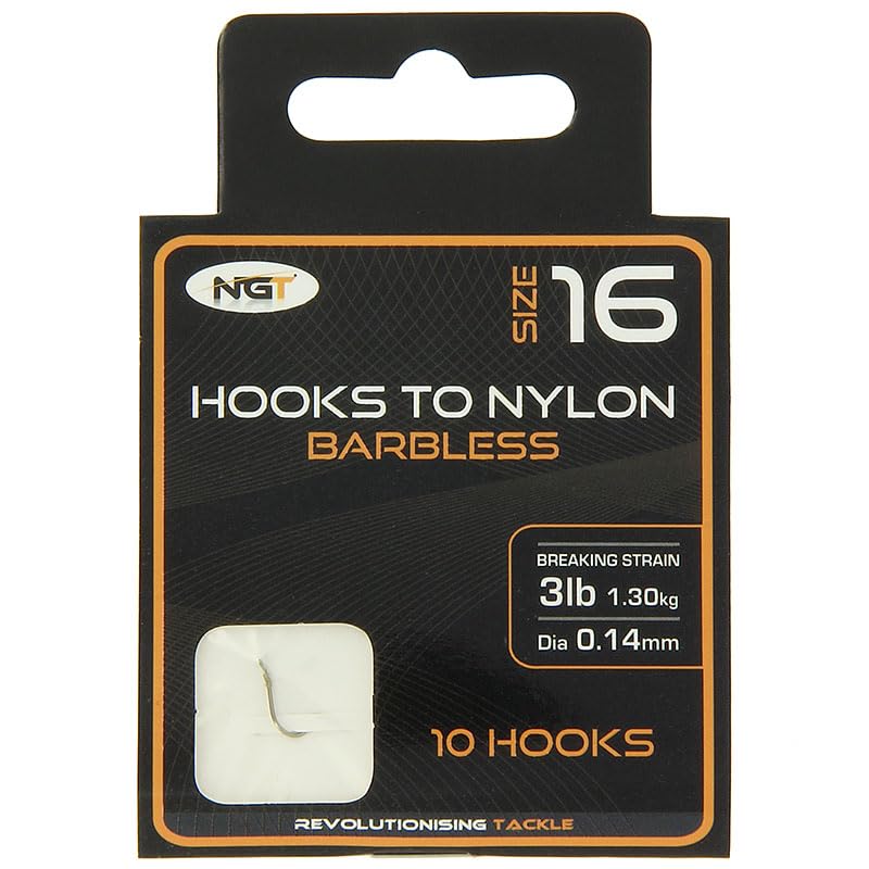 Barbless Hooks To NylonSize 16