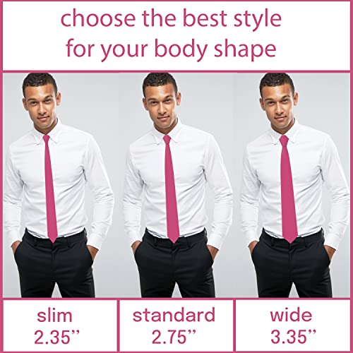 Image of Men's Oxford Matt Neckties Solid Color for Adults Tuxedo Classic Design, by Bow Tie Hosue