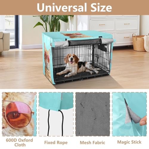 Housse de cage pour chien grand format imperméable avec filet - 5