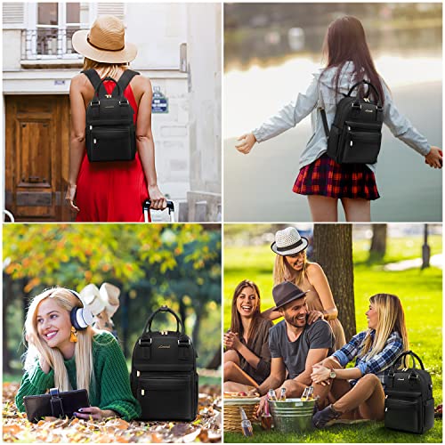 Image of LOVEVOOK Mini Backpack for Women Stylish Waterproof Backpack Purse with USB Port, Cute Bookbag for College School Travel