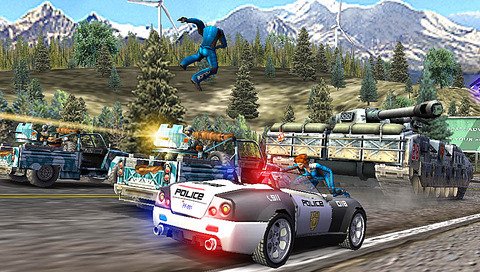 jeu vidéo Pursuit Force sony psp pal complet pegi 12 711719123576