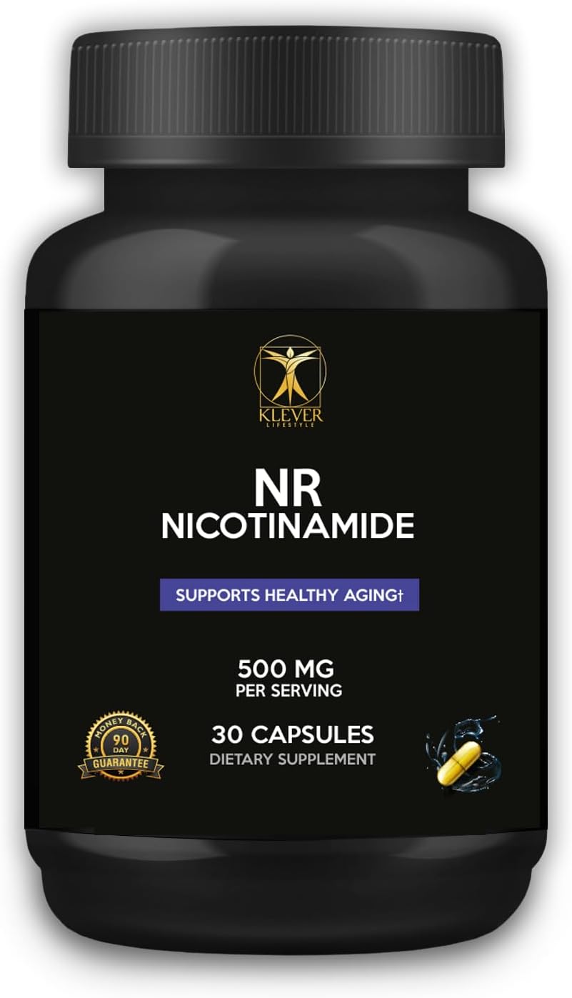 Klever Lifestyle | Nicotinamide Riboside Supplement | Cellular Function & Anti Aging Support, NAD+ Activator | 500mg per Serving