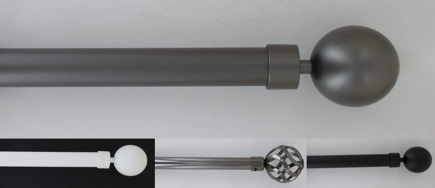 Bastone per tende, kit completo in metallo, diametro 28 mm