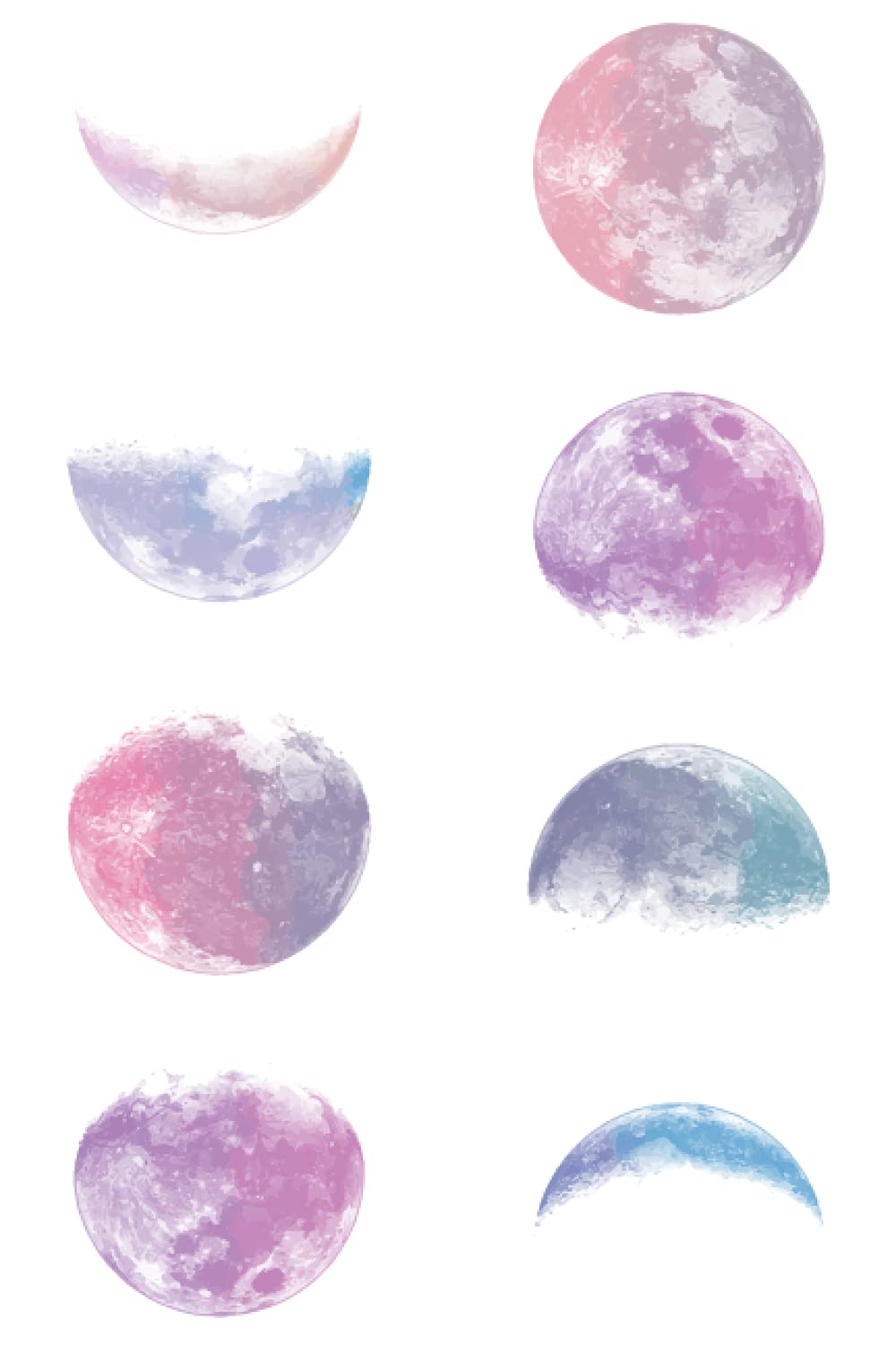 Watercolor Moon Journal: A Beautiful Lined Journal Notebook 6x9