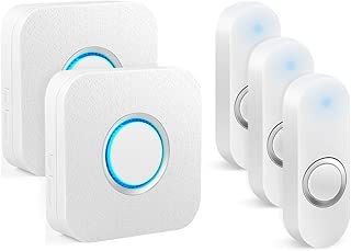 BITIWEND Wireless Doorbell, Waterproof Chime Kit 1000-feet Range, 52 Chimes Optional, 4 Level Volume, LED Indicator,Waterproof Doorbells (2 Receivers & 3 Push Buttons) - coolthings.us
