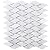 TWHCAG-08 Leaf Pattern White Carrara Marble Stone Mosaic Tile Backsplash (1 Sheet)