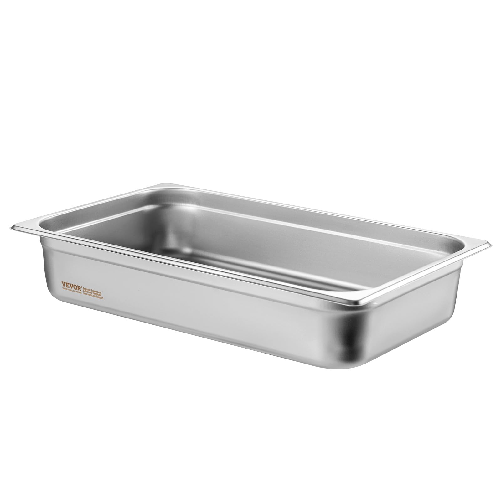 VEVOR Paquete de 6 Sartenes de Hotel, Sartén de Vapor Antiatasco de Tamaño Completo, Acero Inoxidable de 0,8 mm de Espesor, para Catering, para Industrial y Científico, 530 x 326 x 107 mm, Plata
