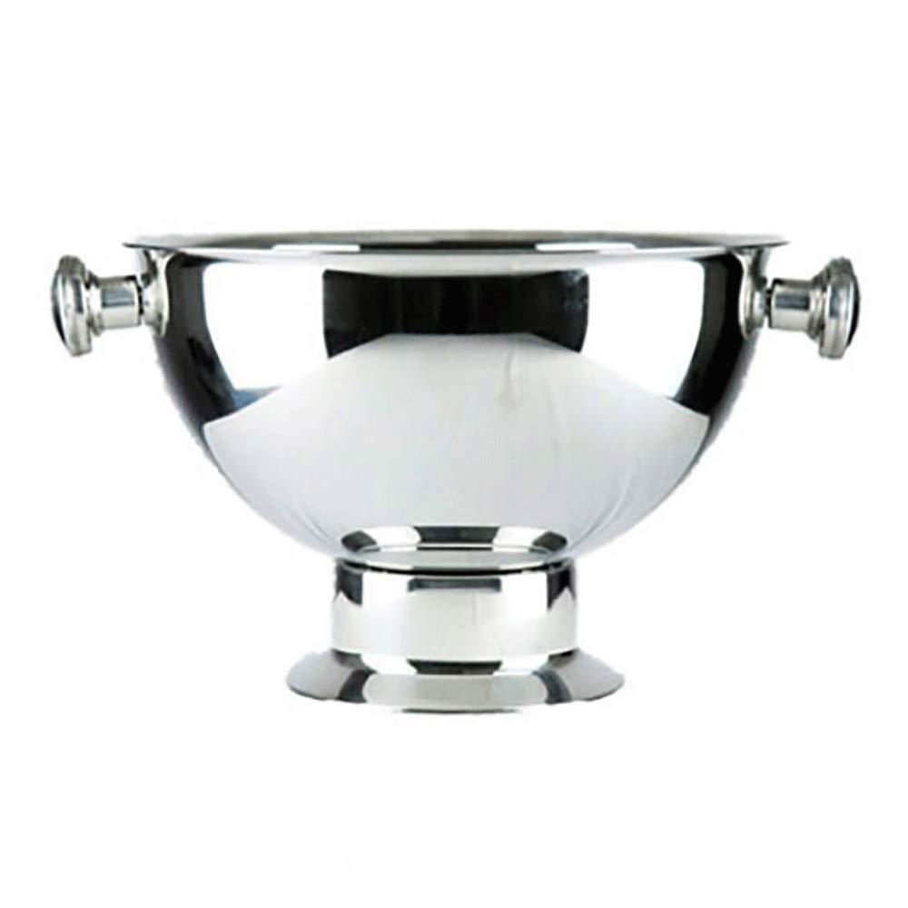Cubitera de hielo de acero inoxidable, lavabo de champán y enfriador con orejas