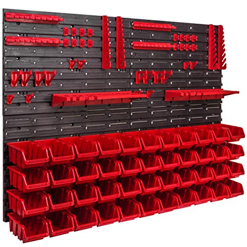 Estanterías de almacenaje de pared de 1152x780 mm y organizador de herramientas 3