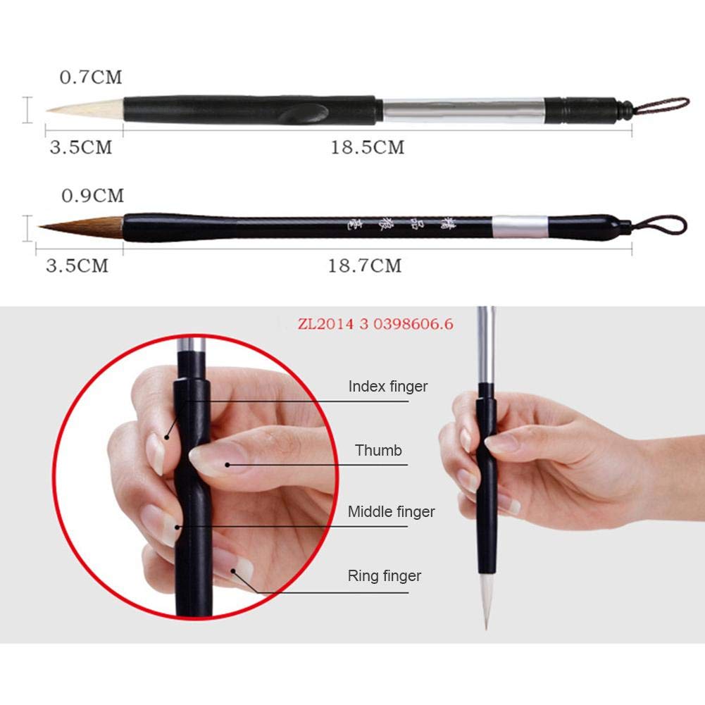 Fydun Ensemble de Calligraphie Traditionnelle Chinoise, avec Stylo Pinceau Kit de boîte à Outils de Papier d'écriture d'encre pour Les débutants en écriture et Peinture